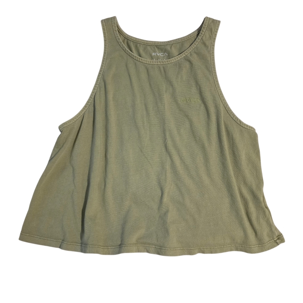 RVCA Womans Green Surf Summer Beach Tank Top
